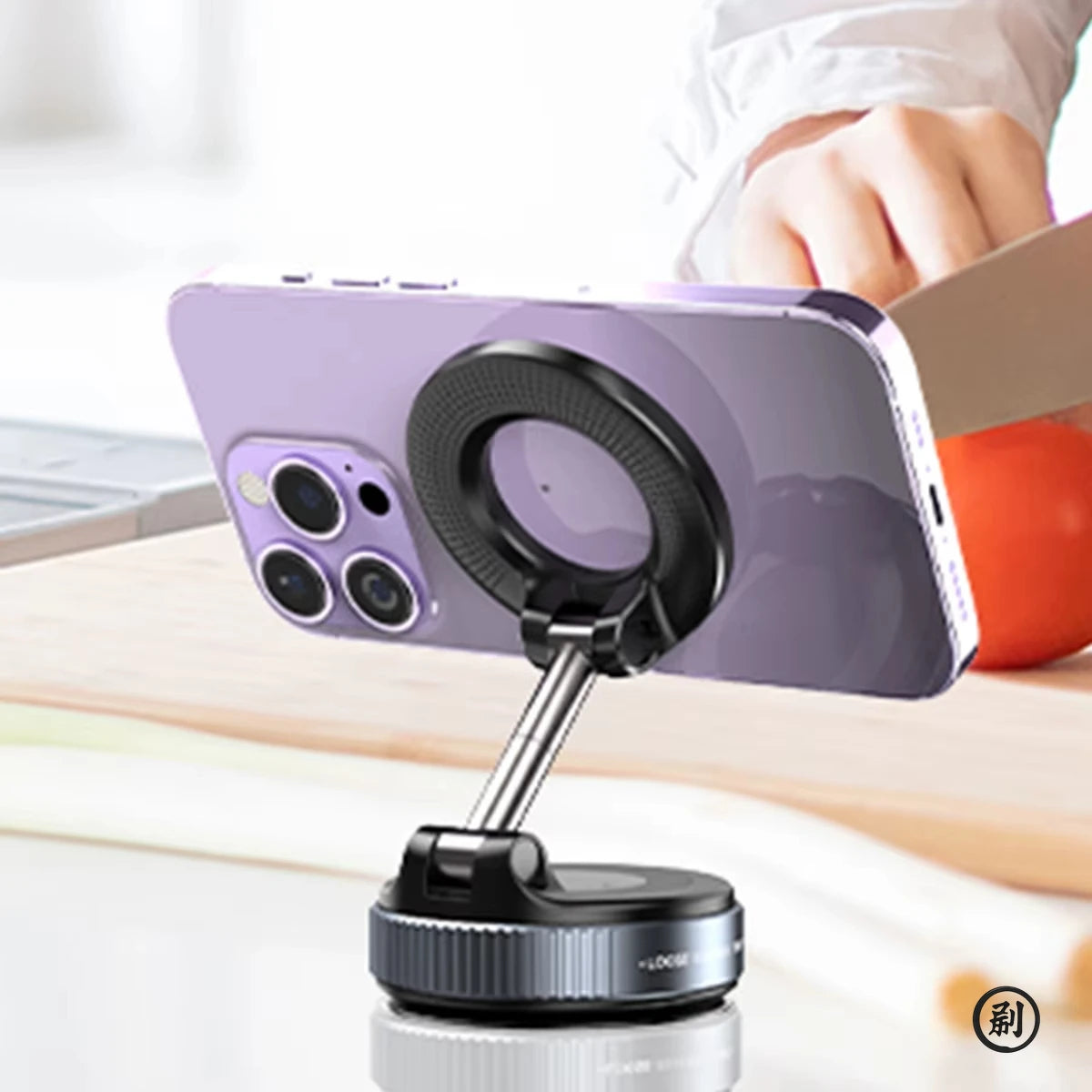 Magnetic Car Phone Holder with Vacuum Suction Cup (360° Rotation)